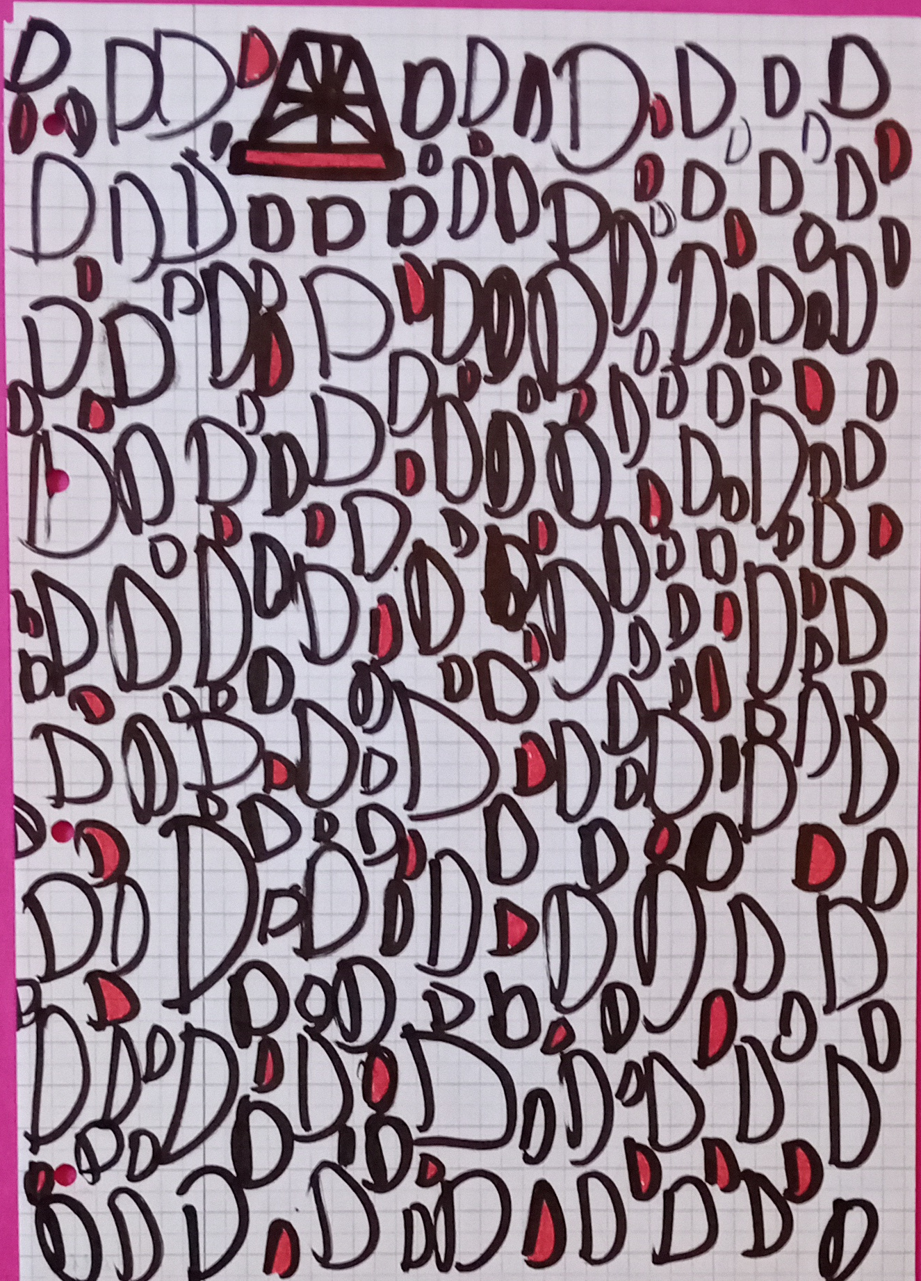 D, 2014. Drawing, 21 x 29