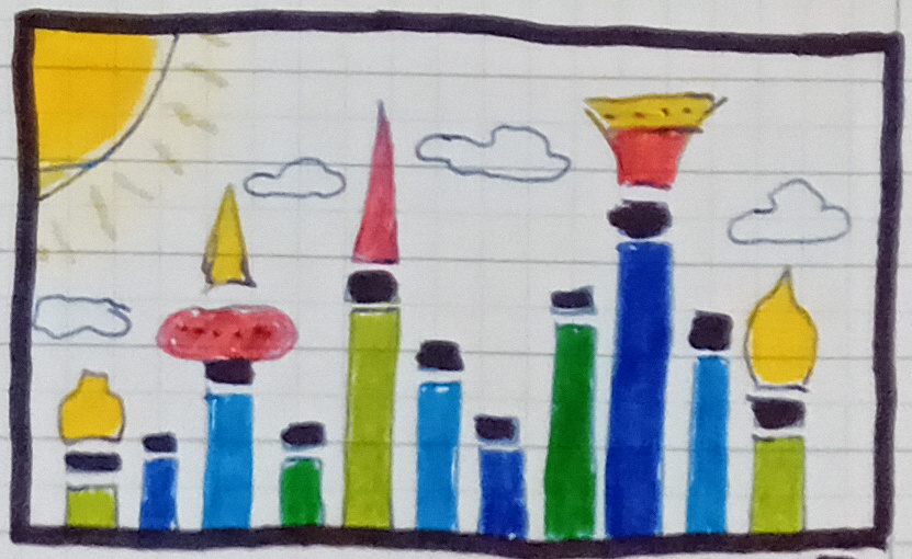 Tempel, 2014. Drawing, 6 x 10