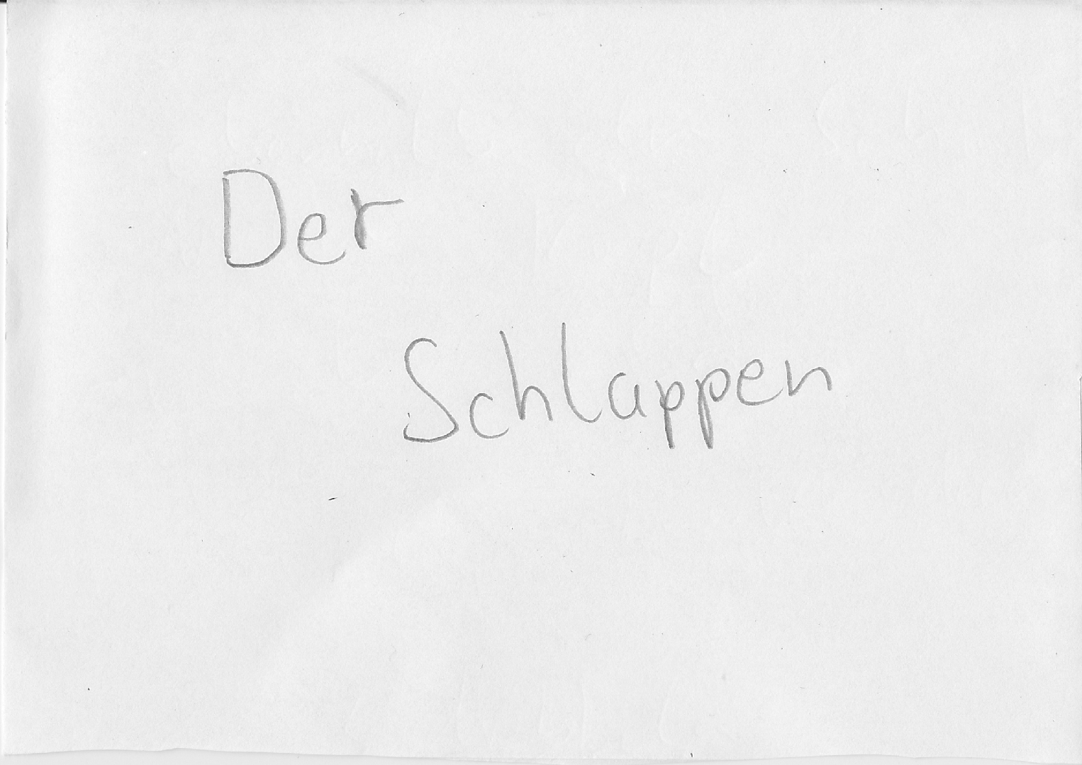 Der Schlappen, 2020. Bleistift auf Papier -- 1526 x 1080