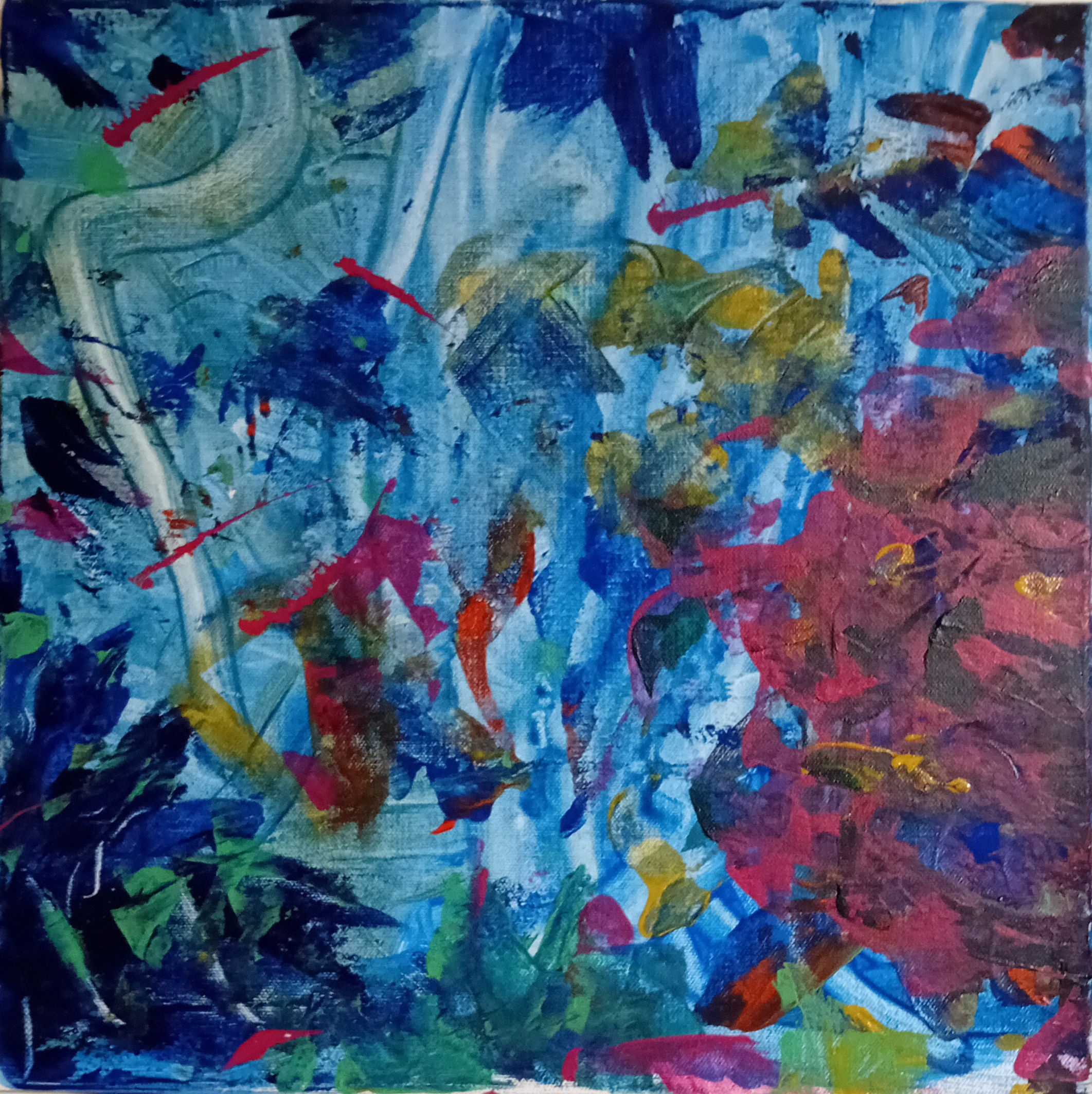 Nasendusche, 2016. Painting -- 40 x 40