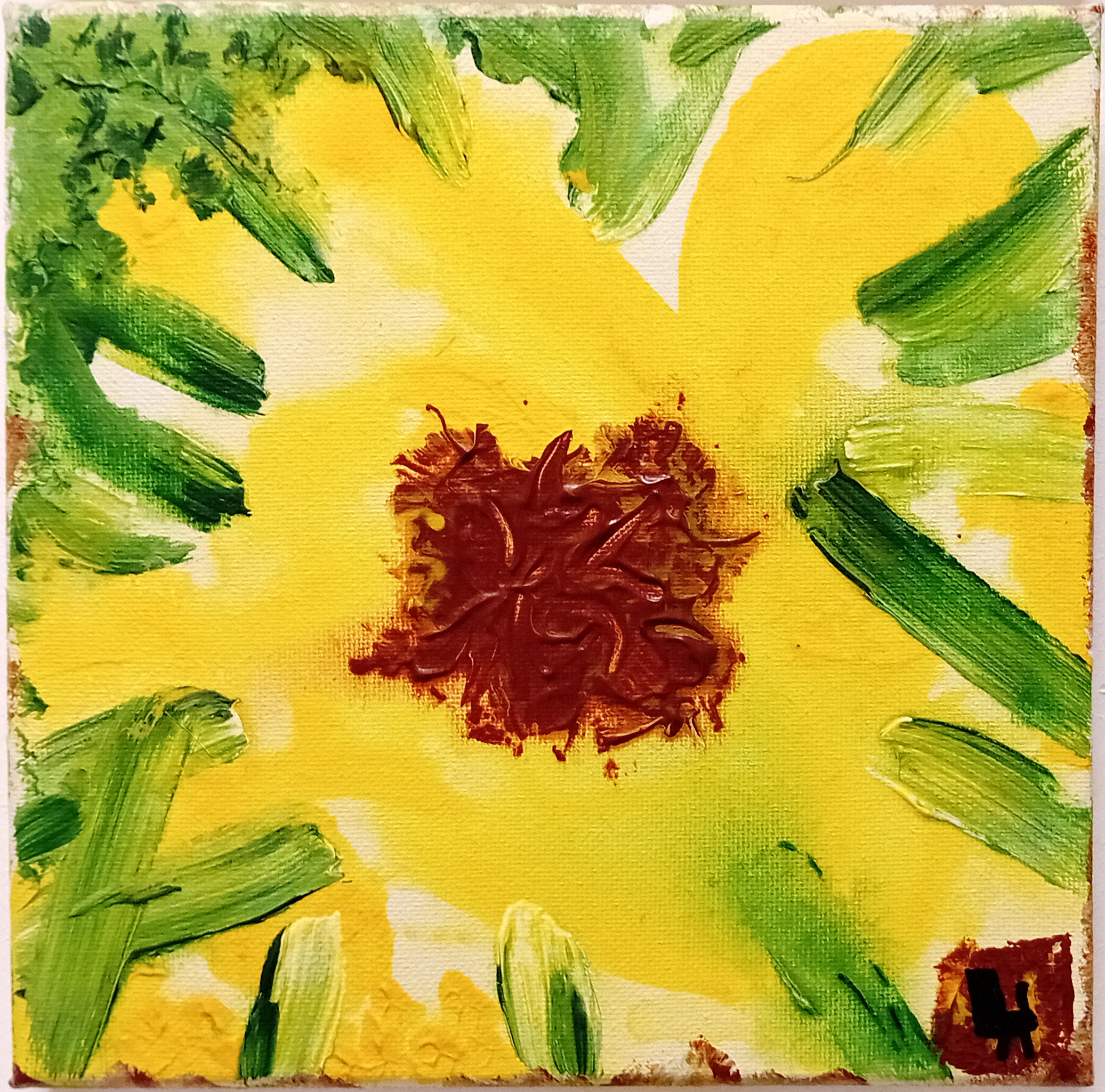 Sonnenblume 2, 2024. Painting -- 20 x 20