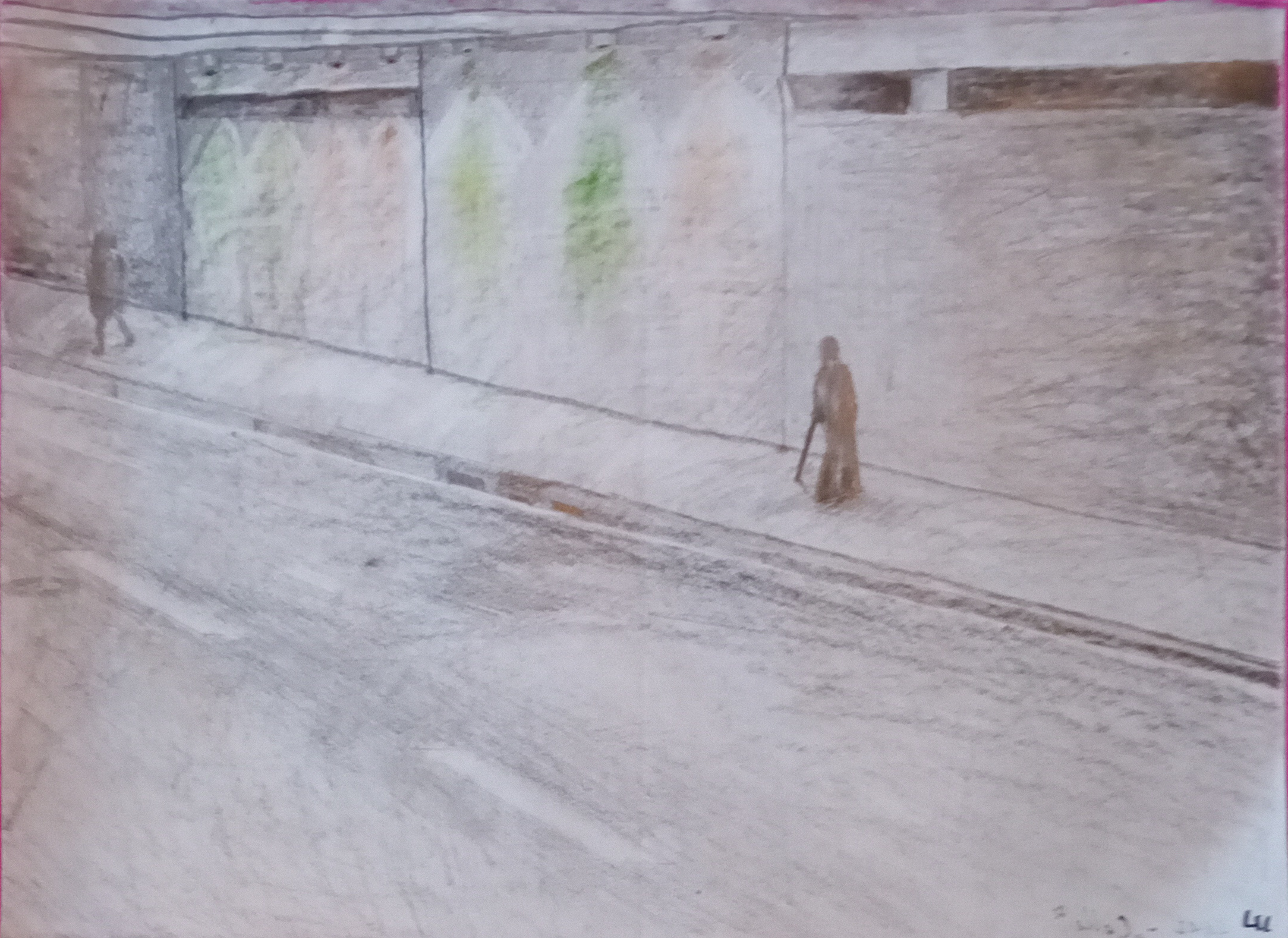 Celle, 2016. Bleistift und Buntstift auf Papier -- 42 x 29